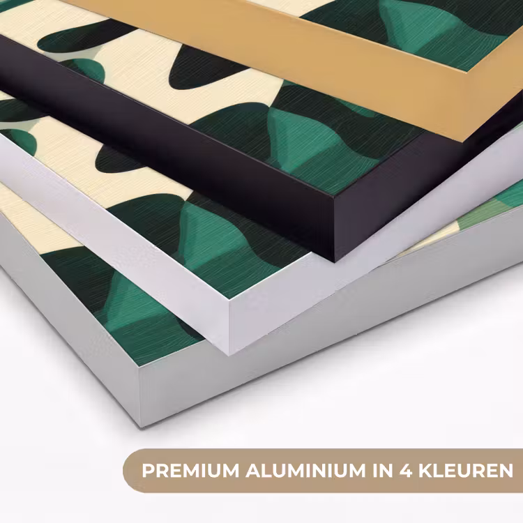 Abstract - Camouflage - Groen Textielframe zwart klein -USP_kleurenNL