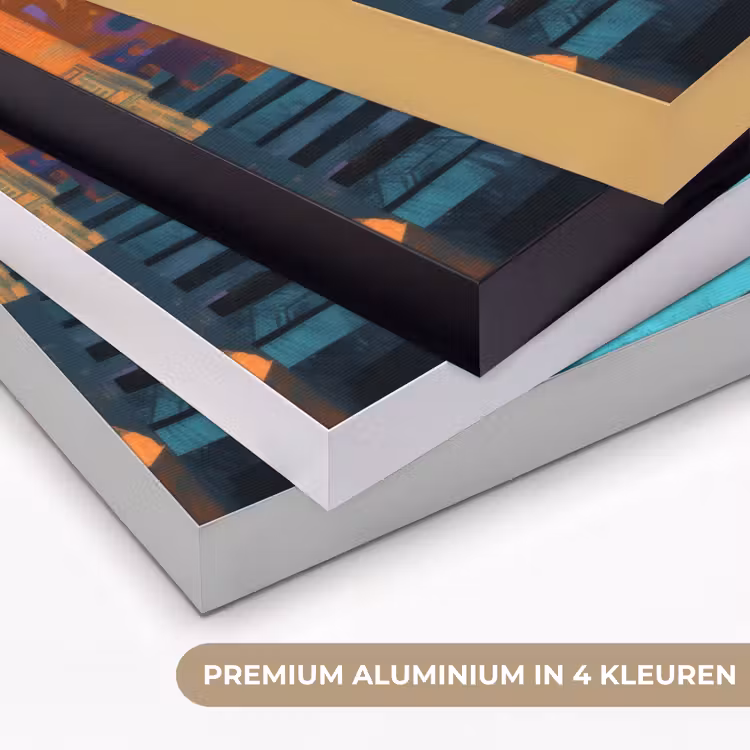 Abstract - Figuren - Kleurrijk Textielframe zwart klein -USP_kleurenNL