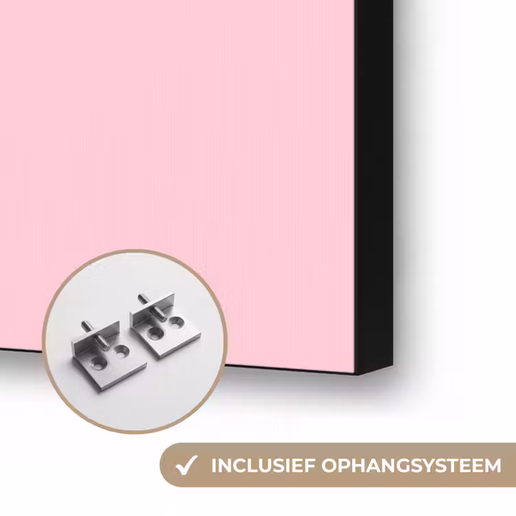 Abstract - Geometrisch - Vormen - Roze Textielframe zwart klein -USP_ophangsysteemNL