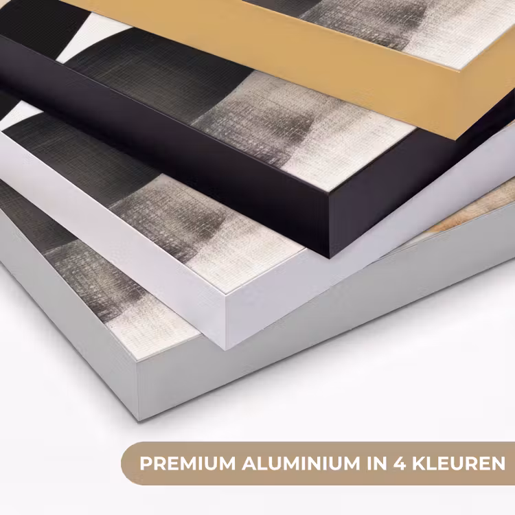 Abstract - Golven - Zwart - Verweerd Textielframe zwart klein -USP_kleurenNL