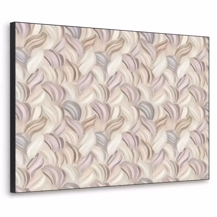 Abstract - Golvend - Pastel Textielframe zwart klein 947 -3d