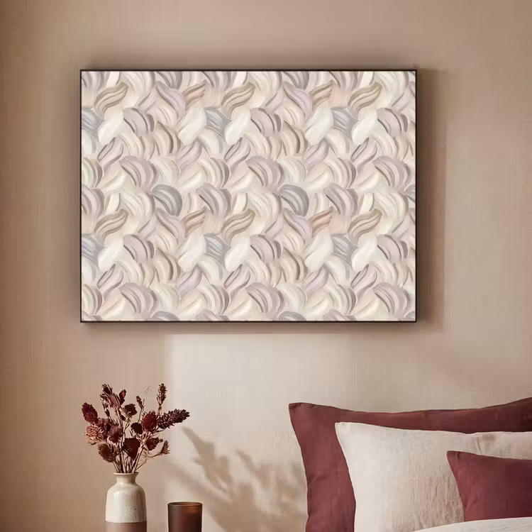 Abstract - Golvend - Pastel Textielframe zwart klein 947 -sfeer1