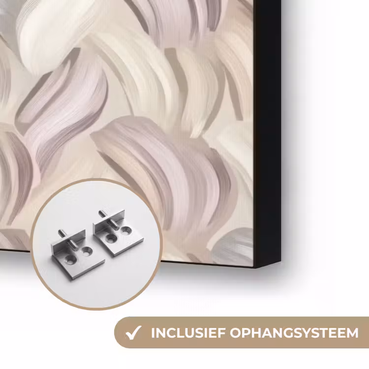 Abstract - Golvend - Pastel Textielframe zwart klein 947 -USP_ophangsysteemNL