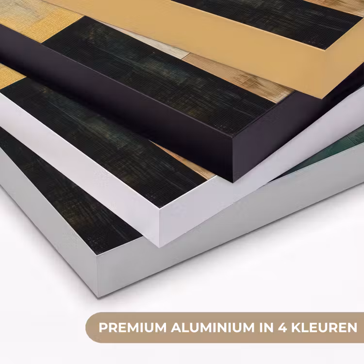 Abstract - Goud - Brons - Vormen - Geometrisch Textielframe zwart klein -USP_kleurenNL