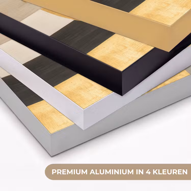 Abstract - Goud - Grijs - Vormen - Geometrisch Textielframe zwart klein -USP_kleurenNL