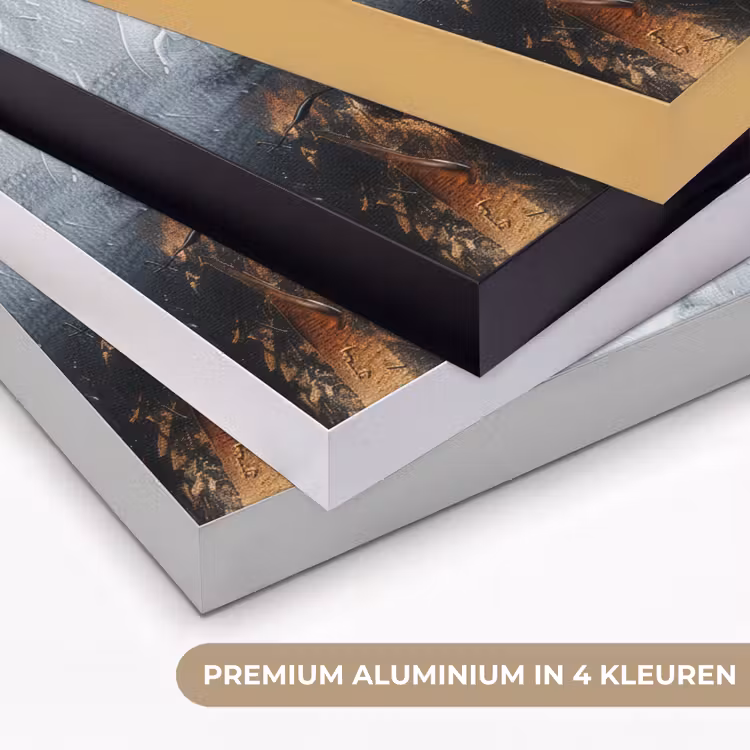 Abstract - Goud - Verf - Aesthetic - Art Textielframe zwart klein -USP_kleurenNL