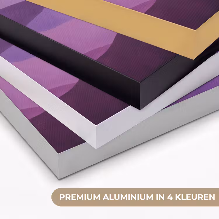Abstract - Heuvels - Landschap - Paars Textielframe zwart klein -USP_kleurenNL
