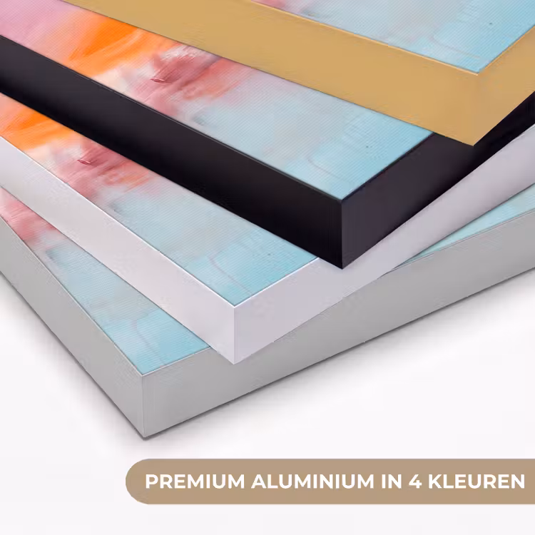 Abstract - Kleuren - Modern - Kunst - Roze Textielframe zwart klein -USP_kleurenNL