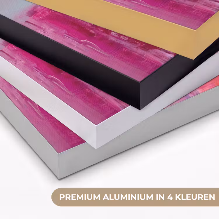 Abstract - Kleuren - Modern - Roze Textielframe zwart klein -USP_kleurenNL