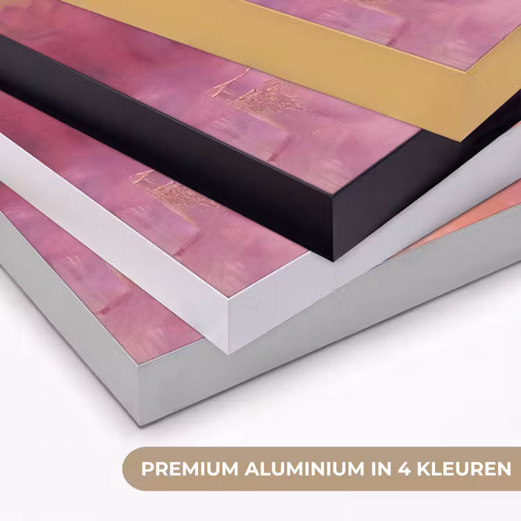 Abstract - Kleuren - Modern - Roze - Paars Textielframe zwart klein -USP_kleurenNL