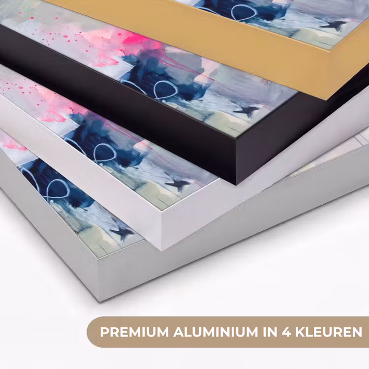 Abstract - Kleurrijk - Modern - Kunst Textielframe zwart klein -USP_kleurenNL