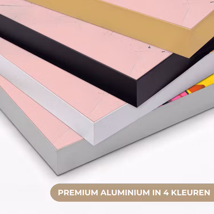 Abstract - Konijn - Sjaal - Geel Textielframe zwart klein -USP_kleurenNL