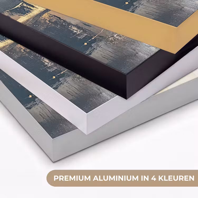 Abstract - Kunst - Goud Textielframe zwart klein -USP_kleurenNL