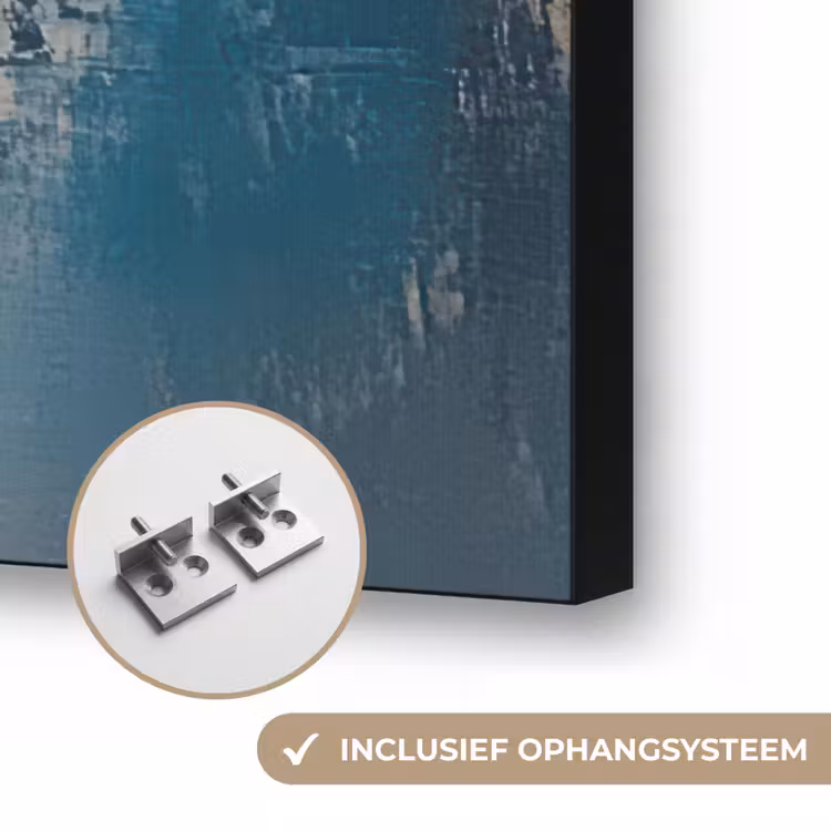 Abstract - Kunst - Goud Textielframe zwart klein -USP_ophangsysteemNL