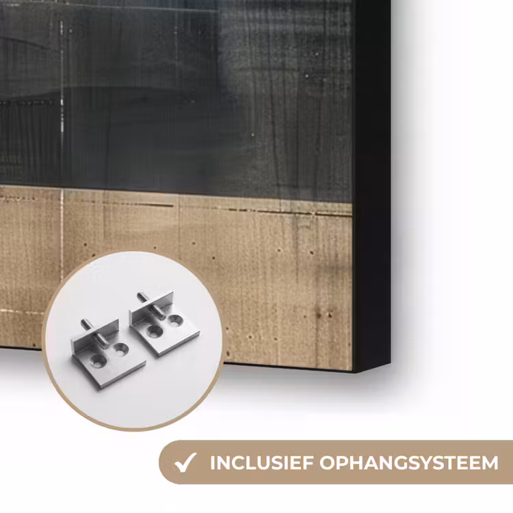 Abstract - Kunst - Vormen - Modern Textielframe zwart klein -USP_ophangsysteemNL