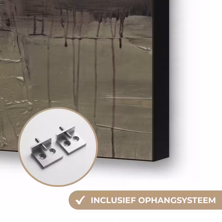 Abstract - Landschap - Horizon - Blauw - Modern Textielframe zwart klein -USP_ophangsysteemNL