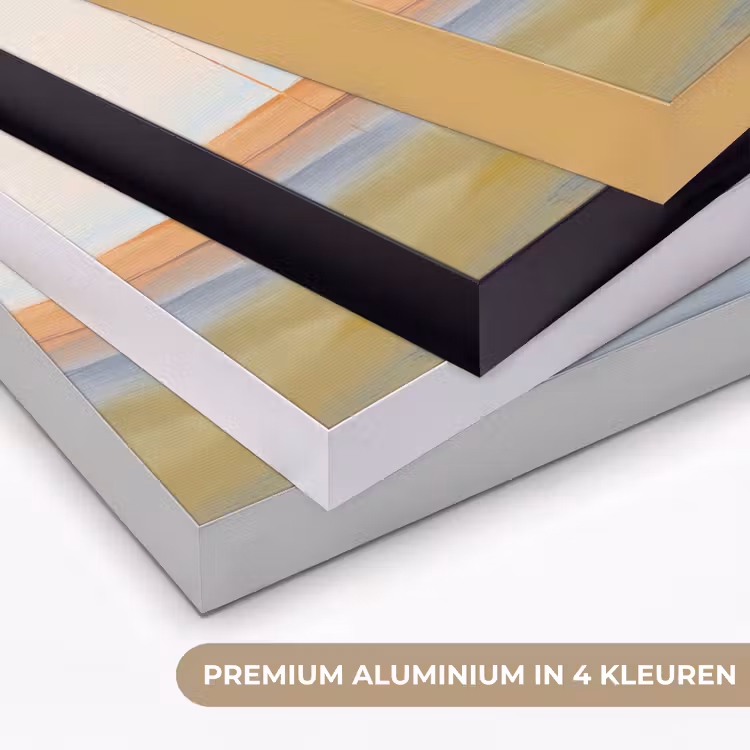 Abstract - Landschap - Horizon - Modern - Kleurrijk Textielframe zwart klein -USP_kleurenNL