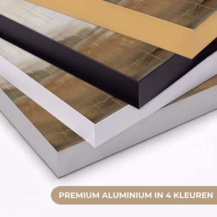 Abstract - Landschap - Natuur - Beige - Bruin Textielframe zwart klein -USP_kleurenNL