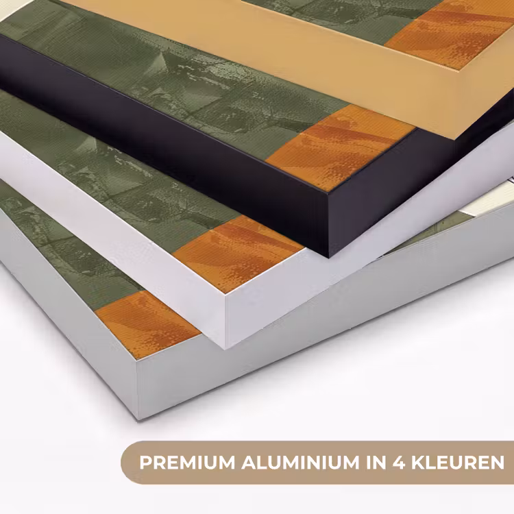 Abstract - Landschap - Zon - Kunst Textielframe zwart klein -USP_kleurenNL