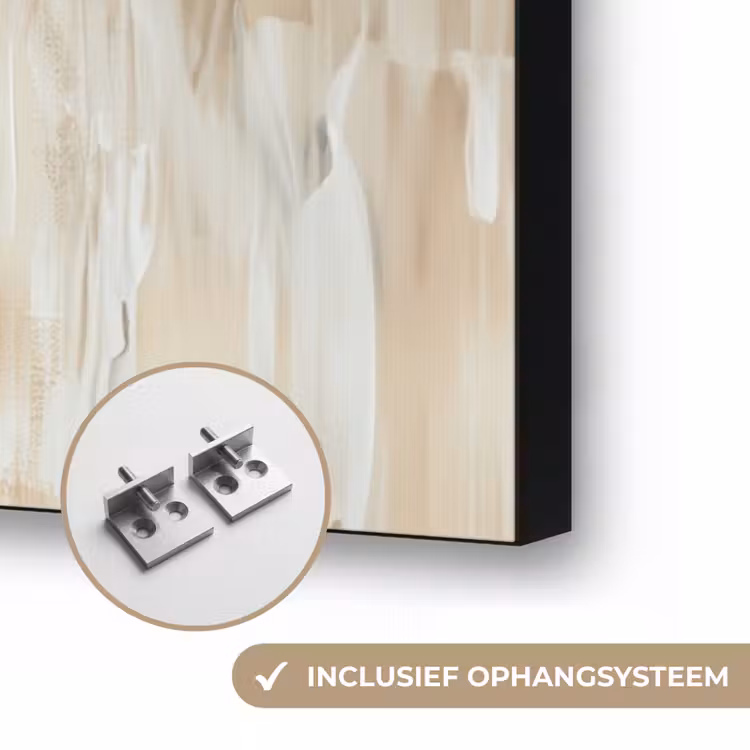 Abstract - Liefde - Zwart wit - Modern Textielframe zwart klein -USP_ophangsysteemNL