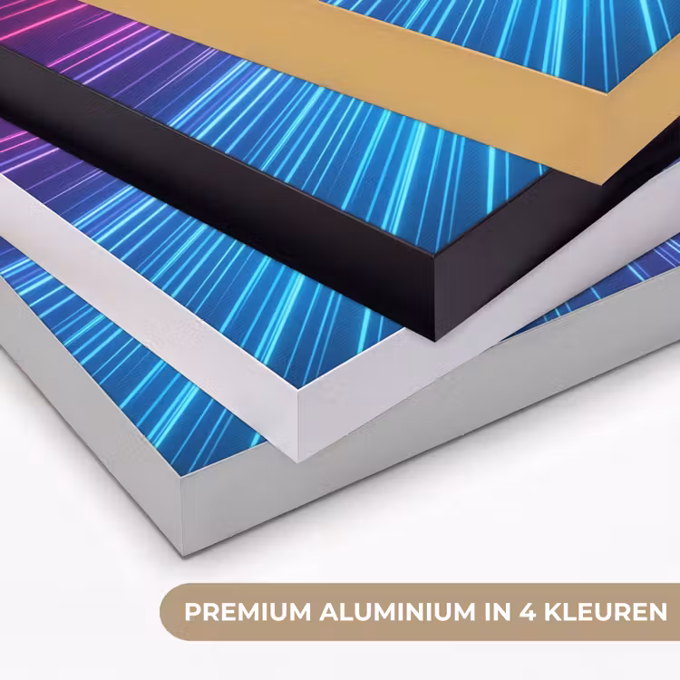 Abstract - Light - Burst - Modern - Colorful Textielframe zwart klein -USP_kleurenNL
