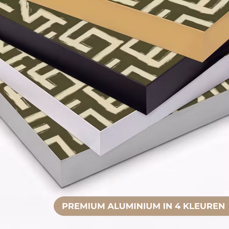 Abstract - Lijnen - Groen Textielframe zwart klein 947 -USP_kleurenNL