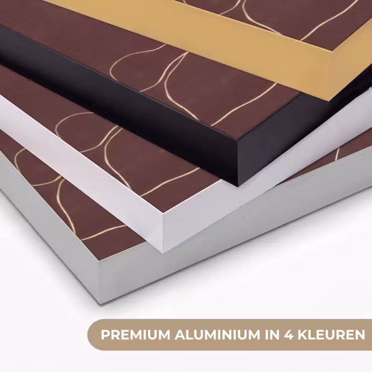 Abstract - Modern - Bruin Textielframe zwart klein 947 -USP_kleurenNL