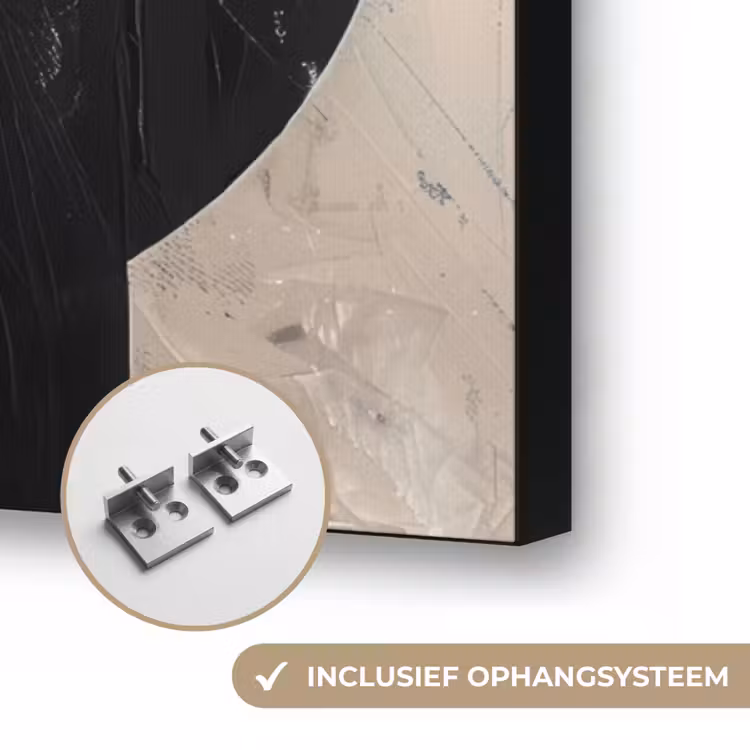 Abstract - Modern - Geometrisch - Pastel Textielframe zwart klein -USP_ophangsysteemNL