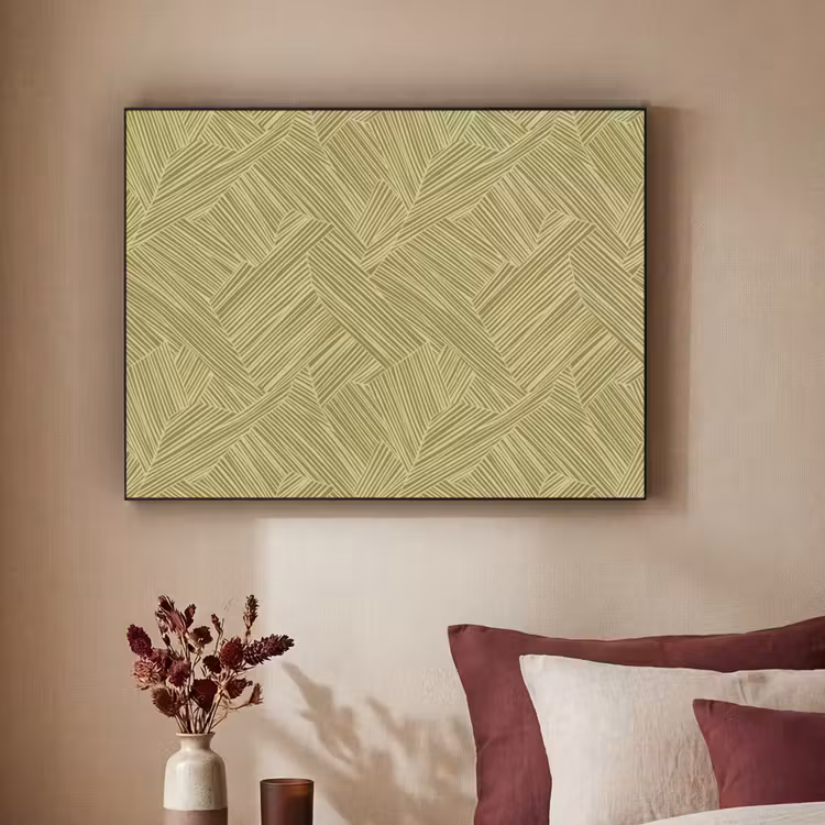 Abstract - Modern - Groen Textielframe zwart klein 947 -sfeer1