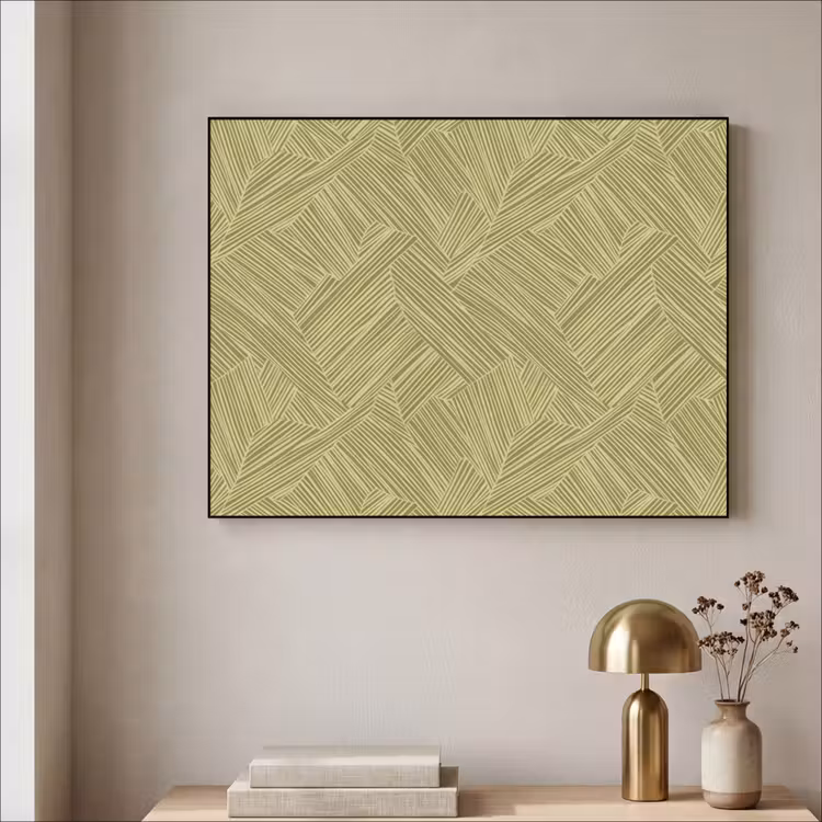 Abstract - Modern - Groen Textielframe zwart klein 947 -sfeer2