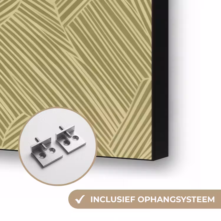 Abstract - Modern - Groen Textielframe zwart klein 947 -USP_ophangsysteemNL
