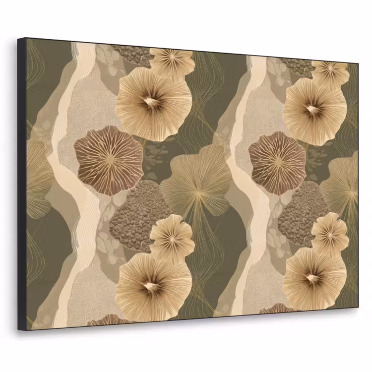 Abstract - Modern - Groen Textielframe zwart klein 947 -3d