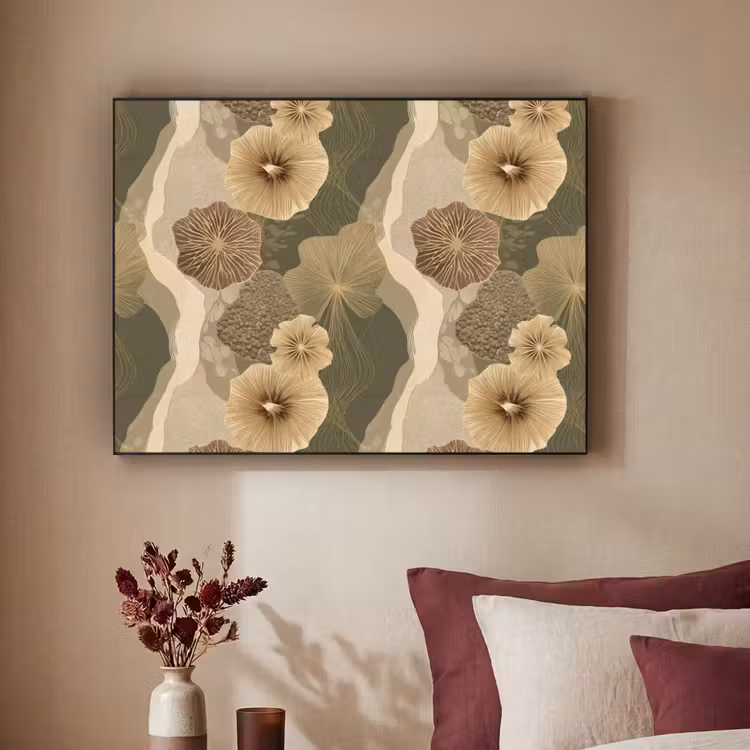 Abstract - Modern - Groen Textielframe zwart klein 947 -sfeer1