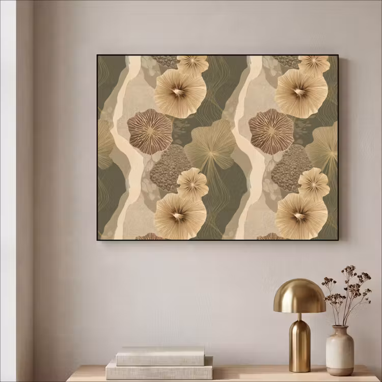 Abstract - Modern - Groen Textielframe zwart klein 947 -sfeer2