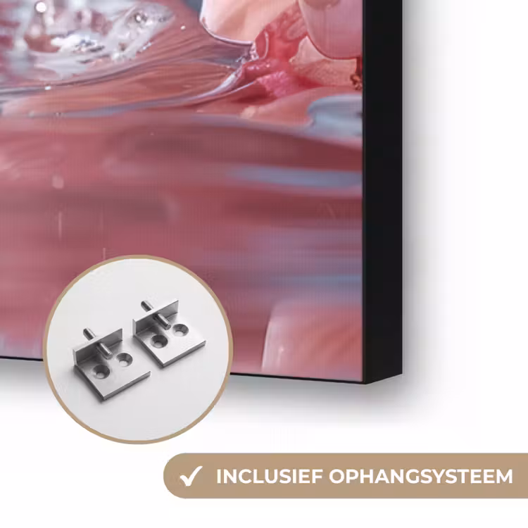Abstract - Modern - Water - Orchidee Textielframe zwart klein -USP_ophangsysteemNL