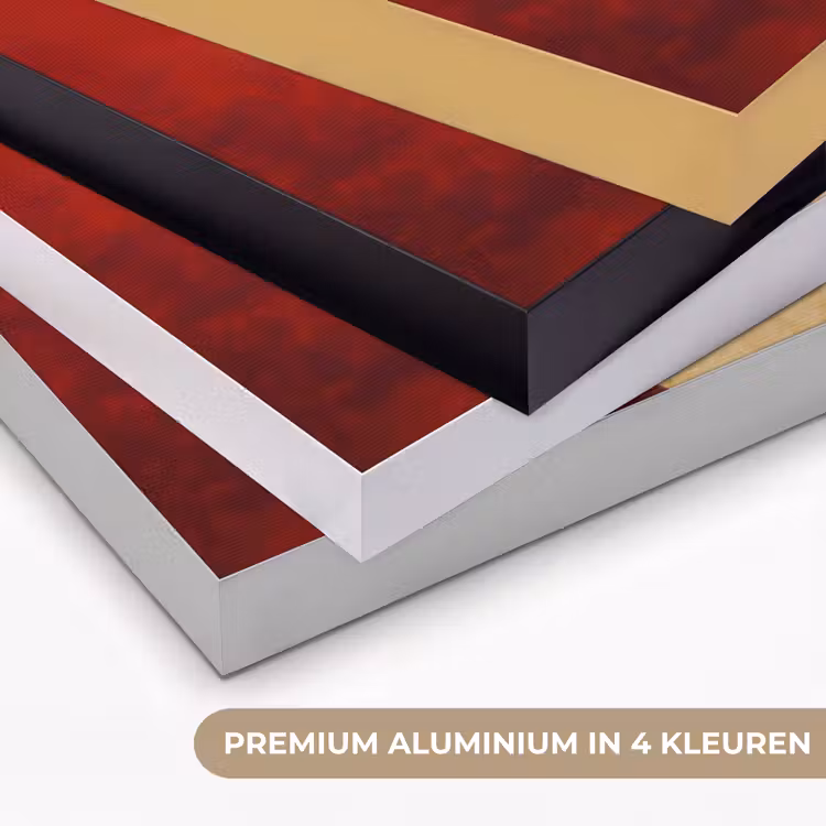 Abstract - Moeder - Kind - Rood Textielframe zwart klein -USP_kleurenNL