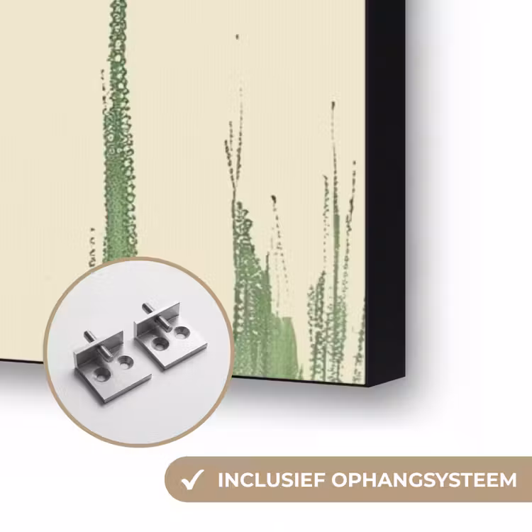 Abstract - Natuur - Kunst - Zon - Modern Textielframe zwart klein -USP_ophangsysteemNL