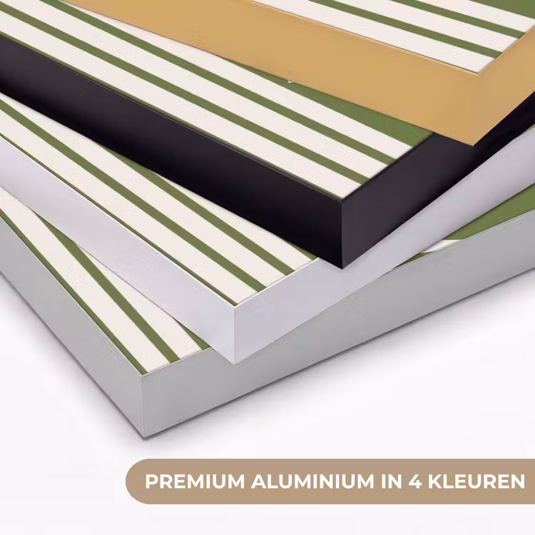 Abstract - Oog - Strepen - Modern - Groen Textielframe zwart klein -USP_kleurenNL