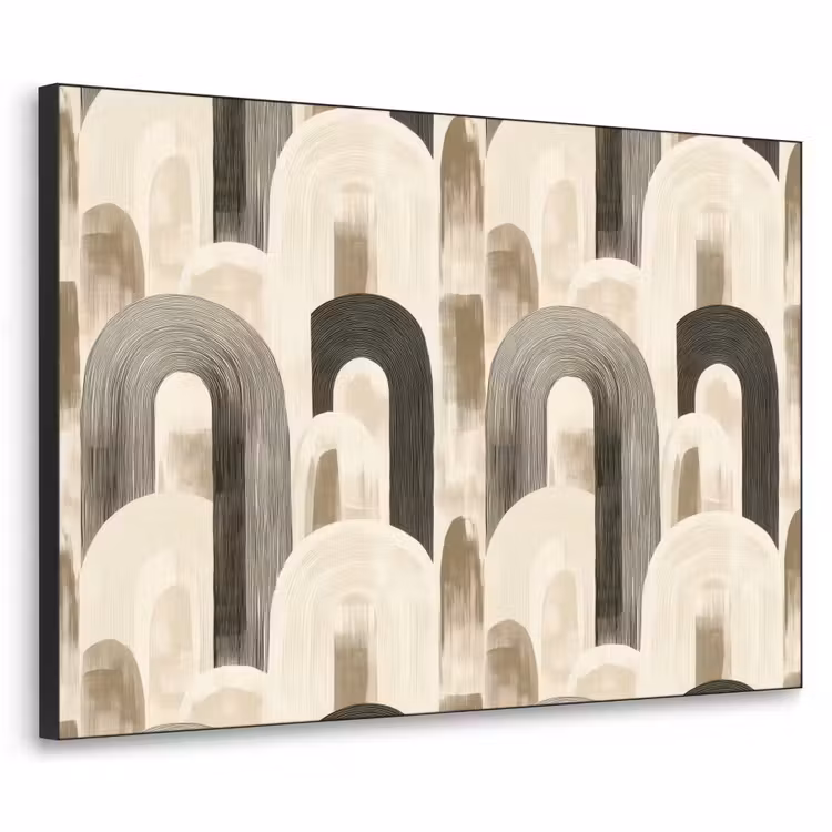 Abstract - Patroon - Bogen Textielframe zwart klein 947 -3d