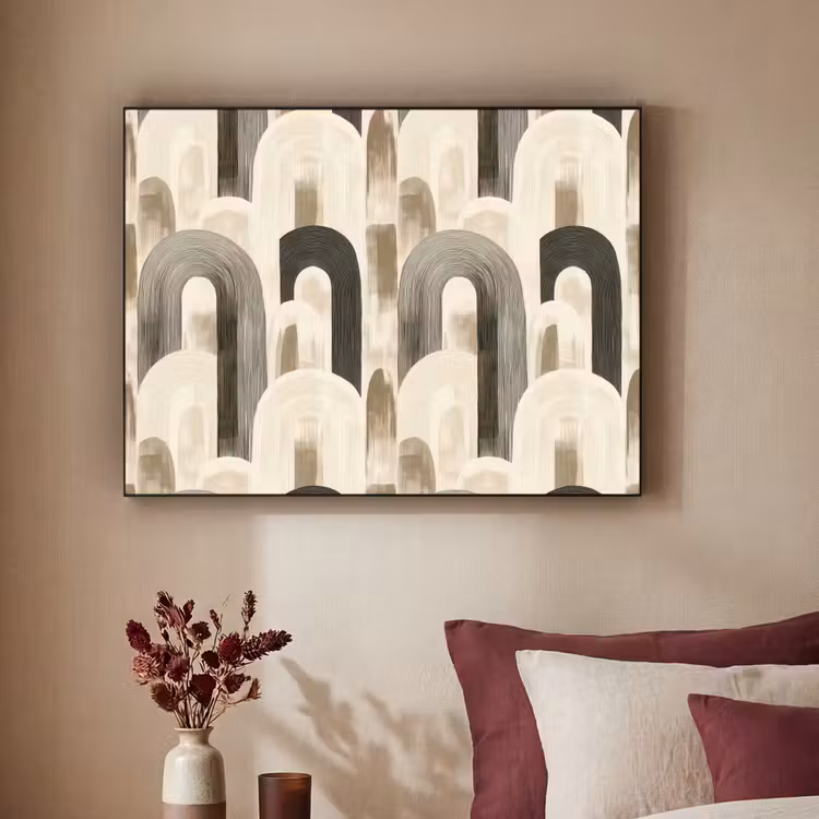 Abstract - Patroon - Bogen Textielframe zwart klein 947 -sfeer1
