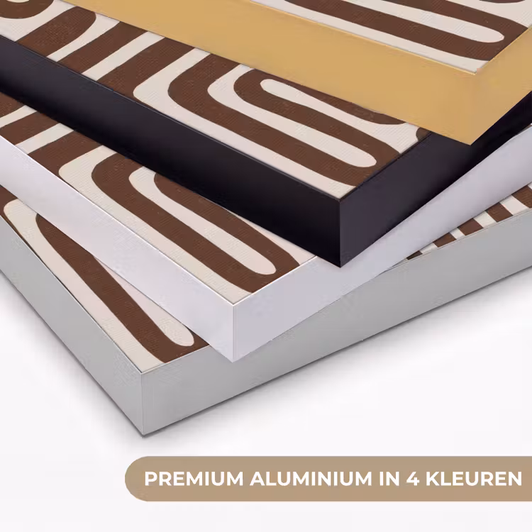 Abstract - Patroon - Bruin Textielframe zwart klein 947 -USP_kleurenNL