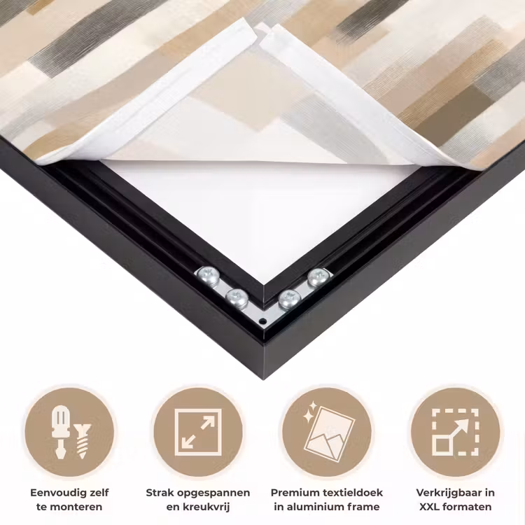 Abstract - Patroon - Kwaststreken Textielframe zwart klein 947 -USP_feed_closeupNL