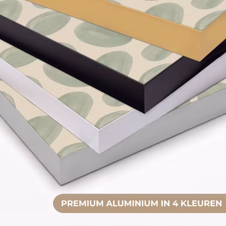 Abstract - Patroon - Organisch - Groen - Modern Textielframe zwart klein -USP_kleurenNL