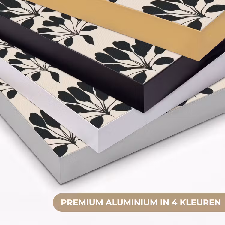 Abstract - Patroon - Zwart Textielframe zwart klein 947 -USP_kleurenNL