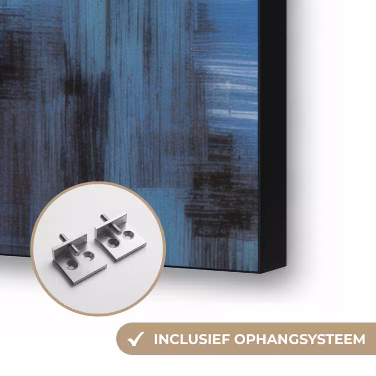 Abstract - Portret - Kleurvakken Textielframe zwart klein -USP_ophangsysteemNL
