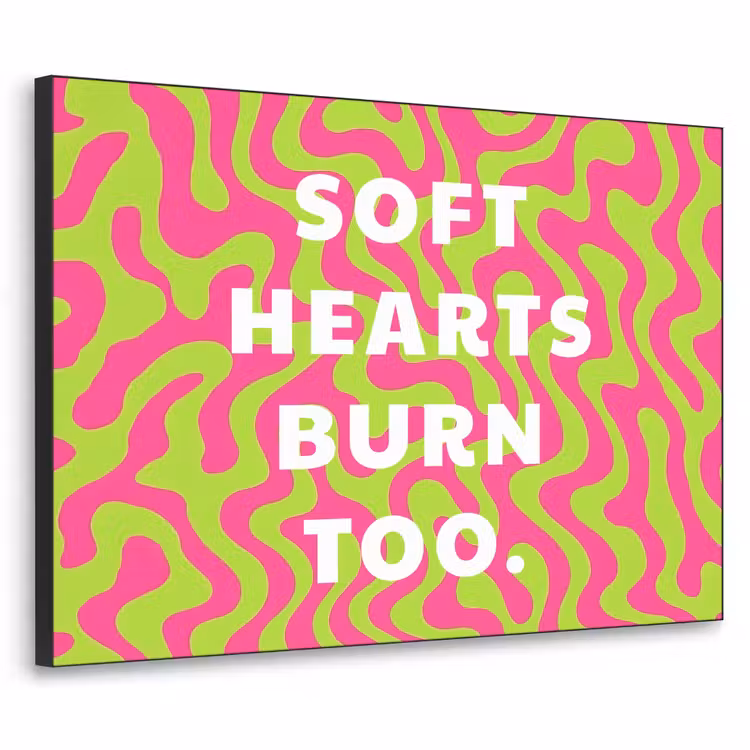 Abstract - Quote - Centraal - Roze Textielframe - compleet frame klein -3d