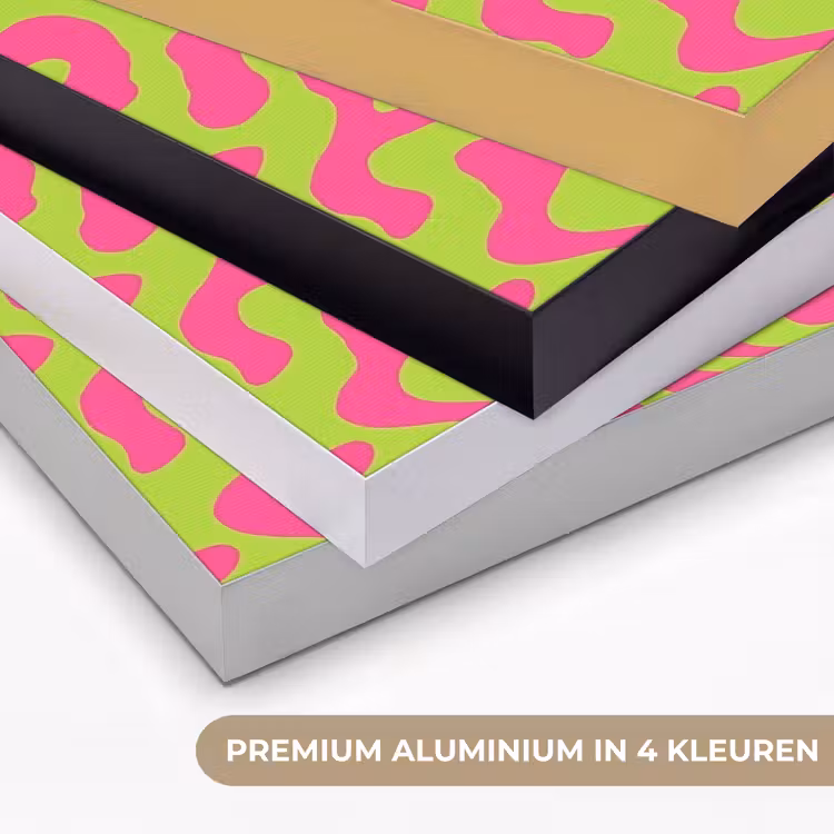 Abstract - Quote - Centraal - Roze Textielframe zwart klein -USP_kleurenNL
