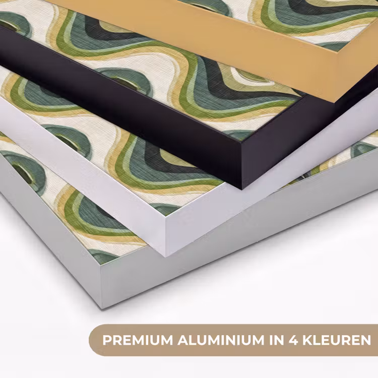 Abstract - Ritmisch - Groen Textielframe zwart klein 947 -USP_kleurenNL