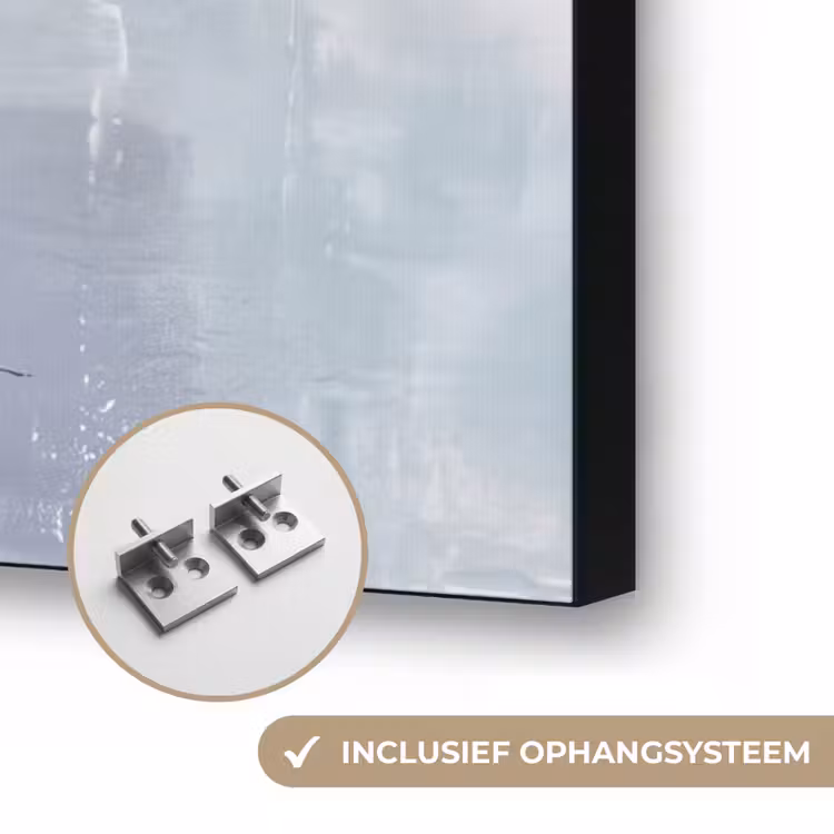 Abstract - Textuur - Kunst - Modern - Blauw Textielframe zwart klein -USP_ophangsysteemNL