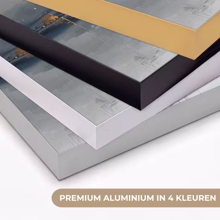 Abstract - Verf - Kunst - Goud Textielframe zwart klein -USP_kleurenNL
